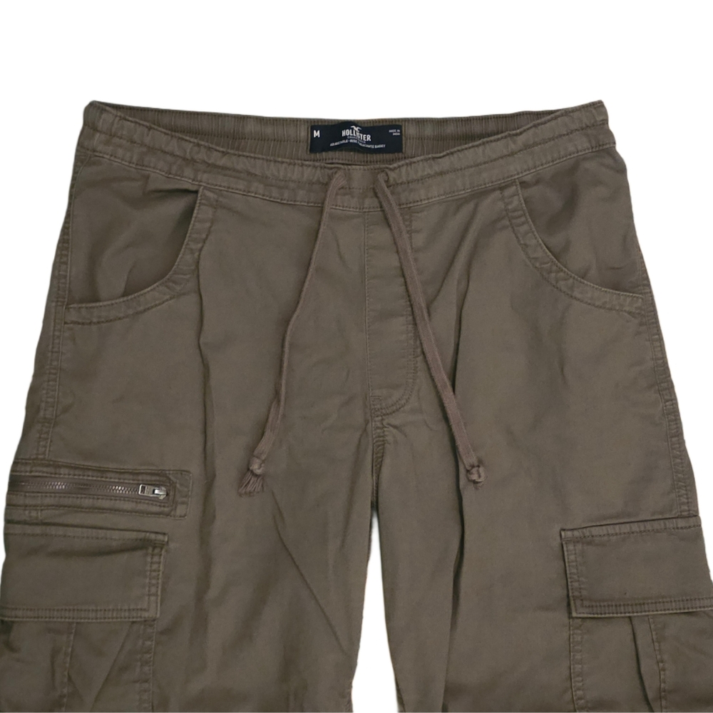 Hollister Adjustable Rise Parachute Baggy Green Cargo Utility Pants Medium - Picture 3 of 6